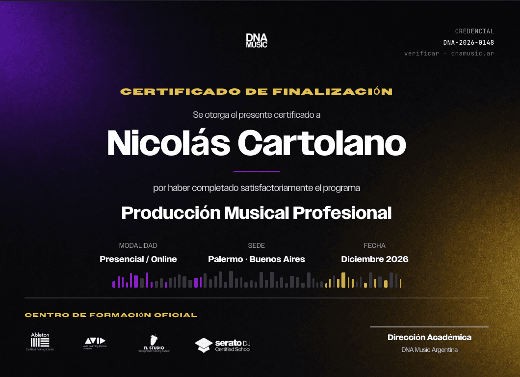 Certificado — DJ Electrónico — Curso Inicial