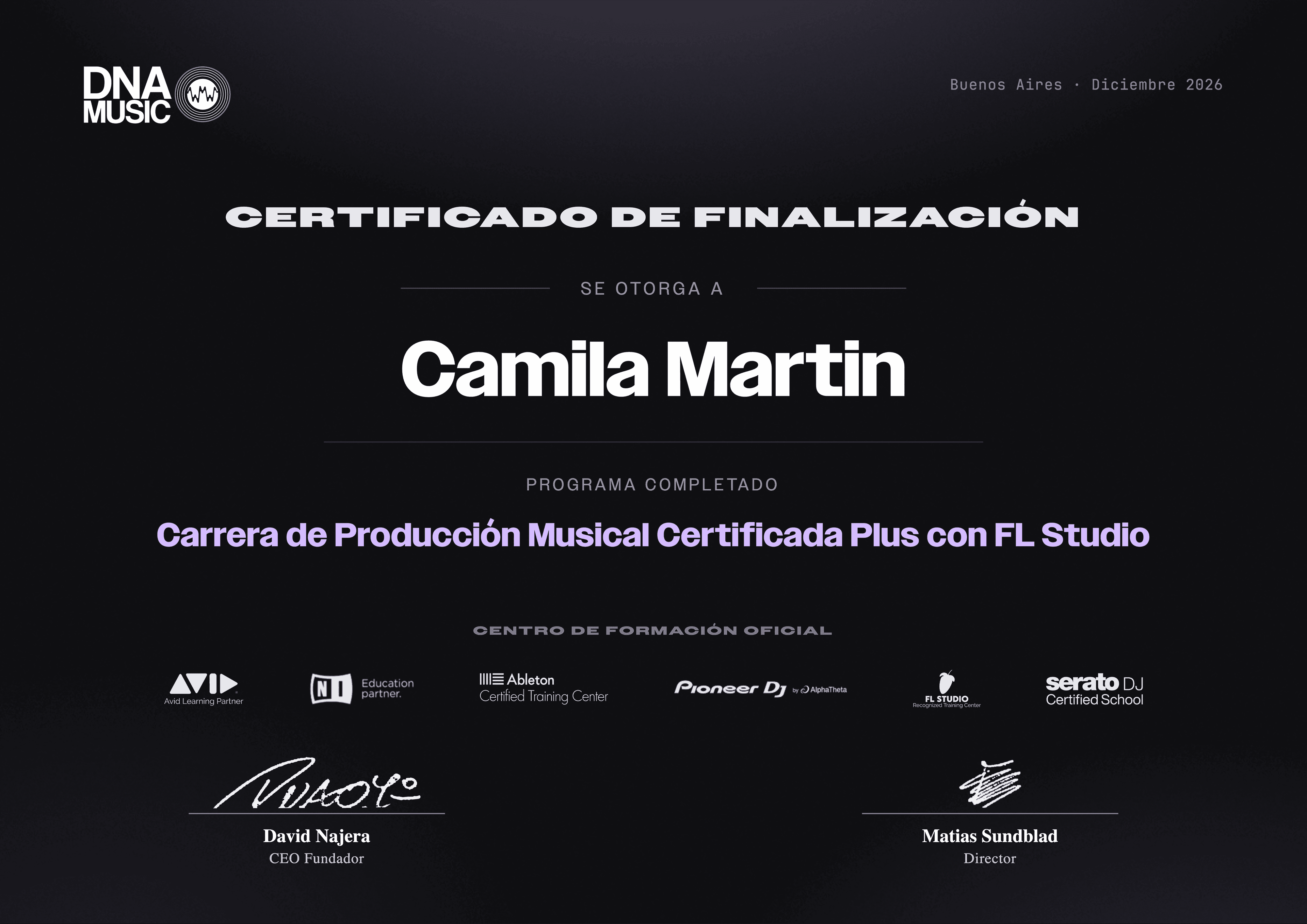 Certificado — Producción Musical FL Studio — Carrera Certificada Plus