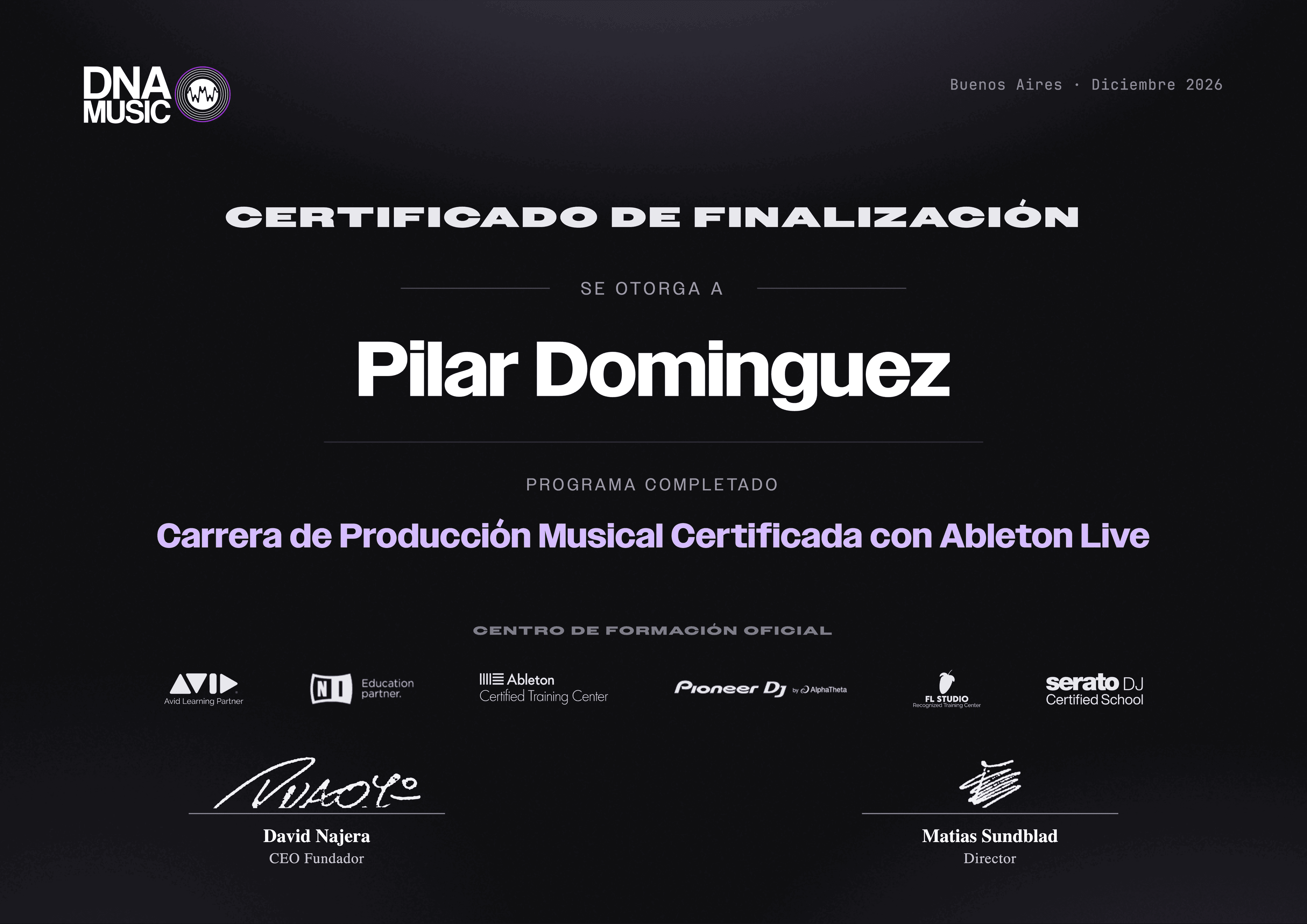 Certificado — Producción Musical Ableton Live — Carrera Certificada
